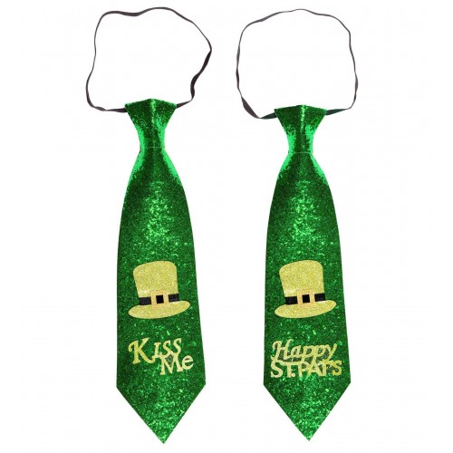 CORBATA GLITTER VERDE SAN PATRICK