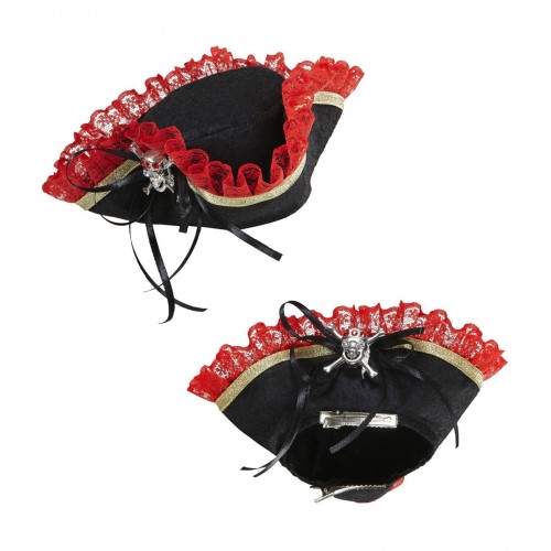 MINI SOMBRERO TRABA CALAVERA PIRATA