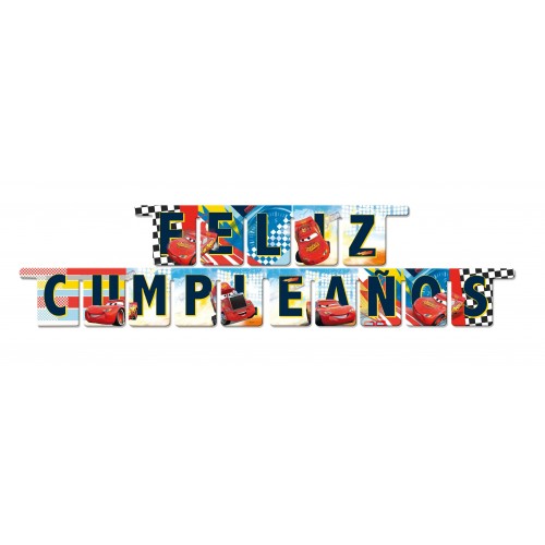 $D   FELIZ CUMPLEAÑOS CARS NEW 2,10M