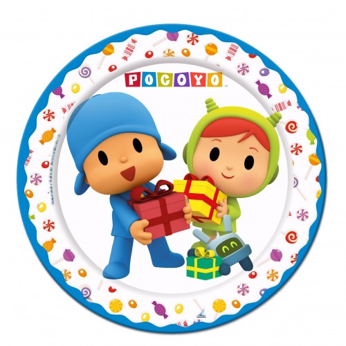   8 PLATOS POCOYO Y NINA 23CM