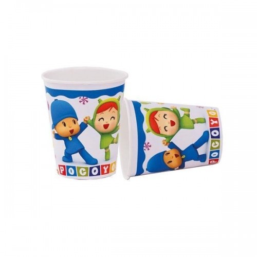   8 VASOS CARTON POCOYO Y NINA 220ML