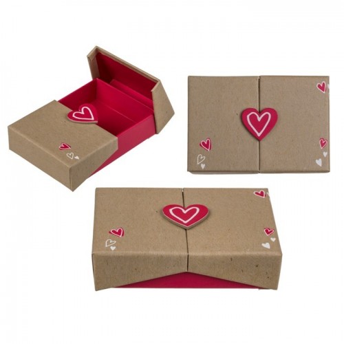 CAJITA SORPRESA KRAFT CORAZON 12X8CM
