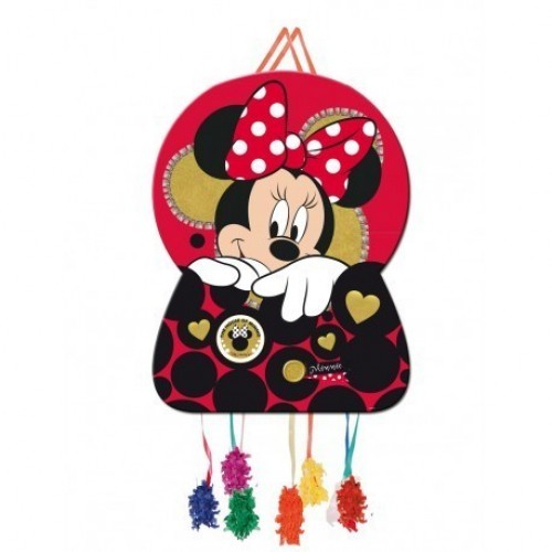 $D PIÑATA SILUETA MINNIE GOLD 46X65CM
