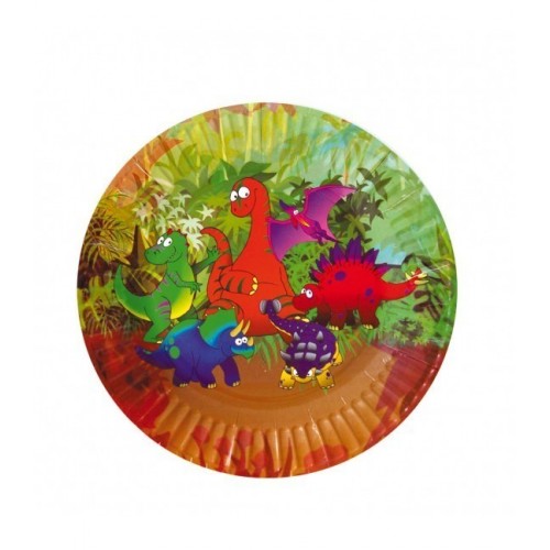   8 PLATOS DINO 23CM