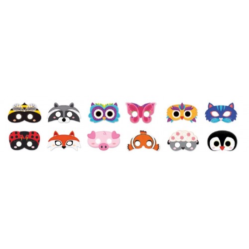 6 ANTIFACES CARTON ANIMALES SURT.
