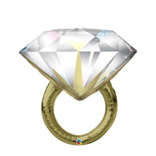GLOBO 37" FOIL FORMA ANILLO DIAMANTE