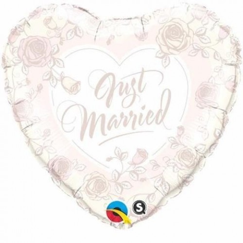 $D GLOBO 18" FOIL  CORAZON JUST MARRIE