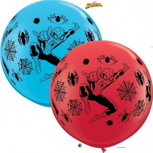 $D 2 GLOBOS JUMBO 3FT SPIDERMAN COL.SUR