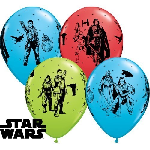 25 GLOBOS 11" LATEX STAR WARS COL.SUR.