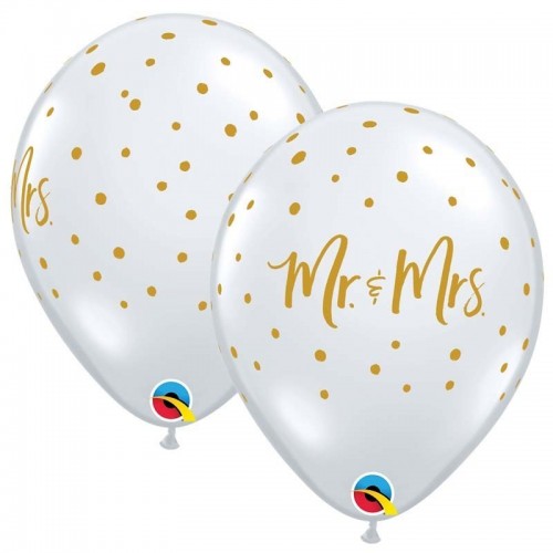 25 GLOBOS 11" LATEX TRANSPARENTE MRMRS