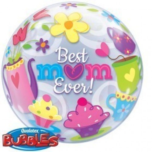 $D GLOBO 22" BURBUJA BEST MUM EVER!