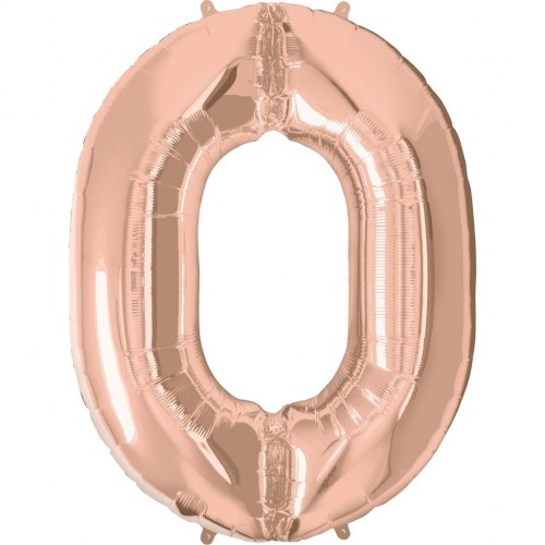 $E GLOBO 39" FOIL FORMA N0 ROSA ORO