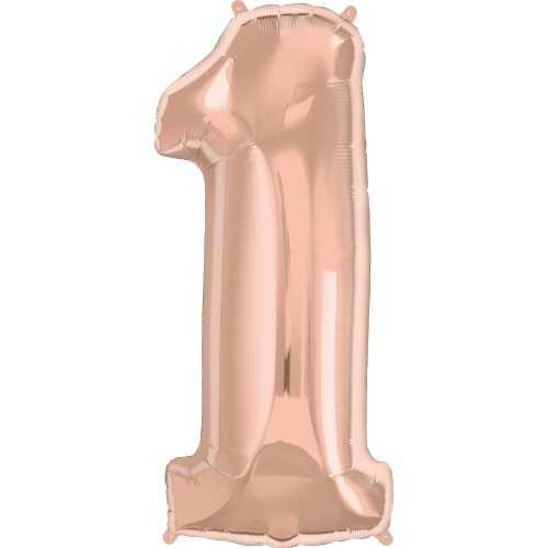 $E GLOBO 34" FOIL FORMA N1 ROSA ORO