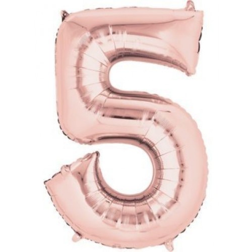 $E  GLOBO 44" FOIL FORMA N5 ROSA ORO