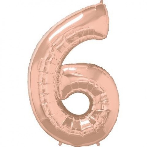   GLOBO 42" FOIL FORMA N6 ROSA ORO