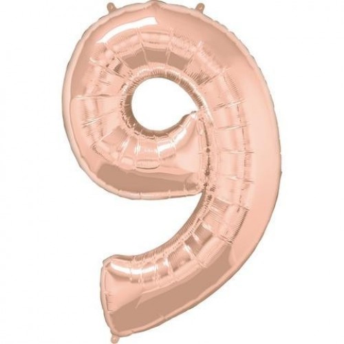   GLOBO 34" FOIL FORMA N9 ROSA ORO