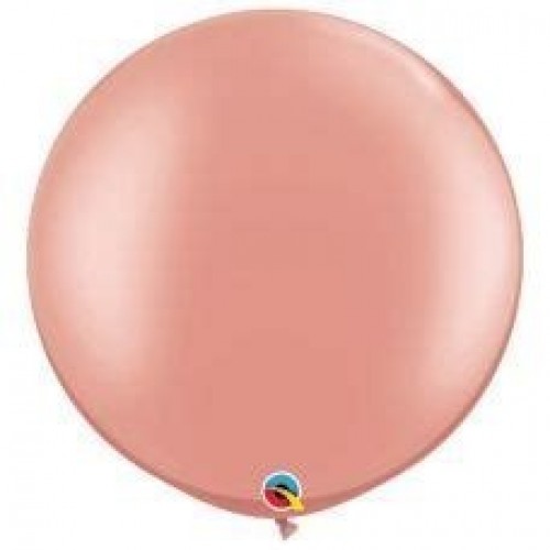$ E    2 GLOBOS JUMBO 30" ROSA ORO