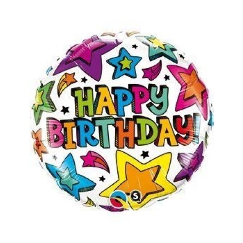 $D GLOBO 18" FOIL HAPPY BIRTHDAY ESTRELL