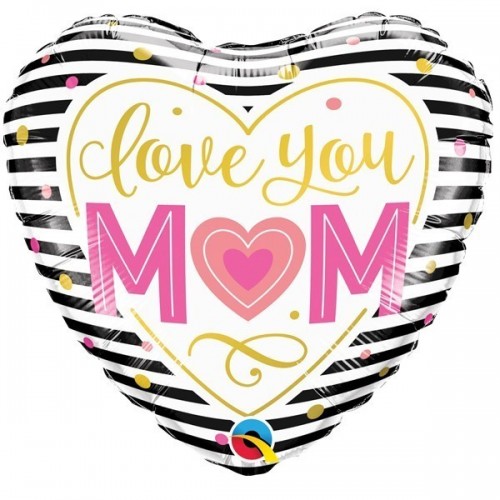 GLOBO 18" FOIL CORAZON LOVE YOU MUM