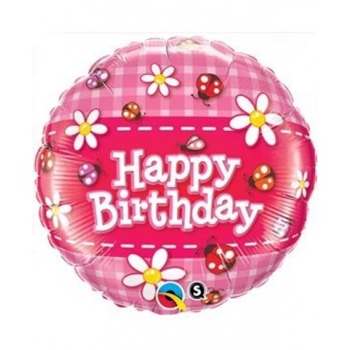 $D GLOBO 18" FOIL RND BIRTHDAY MARIQUITA