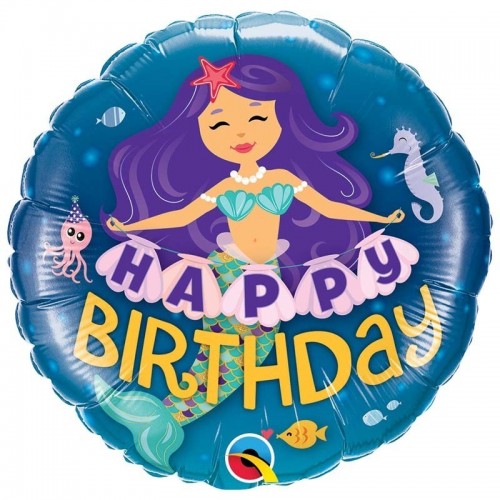 GLOBO 18" FOIL BIRTHDAY SIRENITA