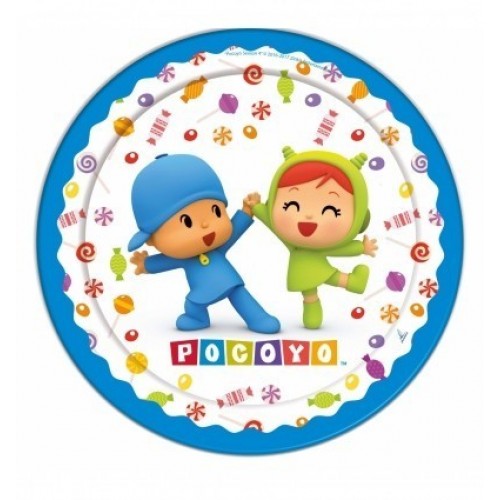   8 PLATOS POCOYO Y NINA 18CM