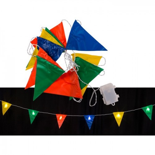  BANDERIN TRIANG.8LED MULTICOLOR 5MT