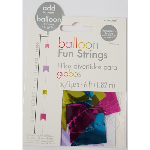 TIRA DECORADA P/GLOBOS BANDERIN 1,82MT