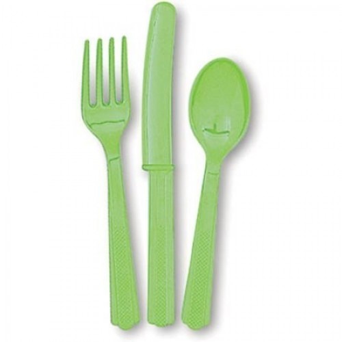   .24 CUBIERTO SURTIDO VERDE LIMA