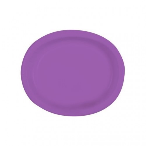   8 PLATOS OVAL VIOLETA  30,4CM