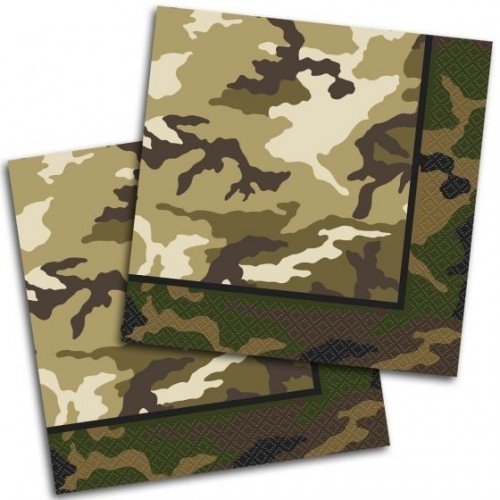  PAQ.16/U SERVILLETA CAMUFLAJE 33CM