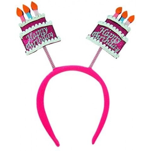 DIADEMA TARTA HAPPY BIRTHDAY ROSA