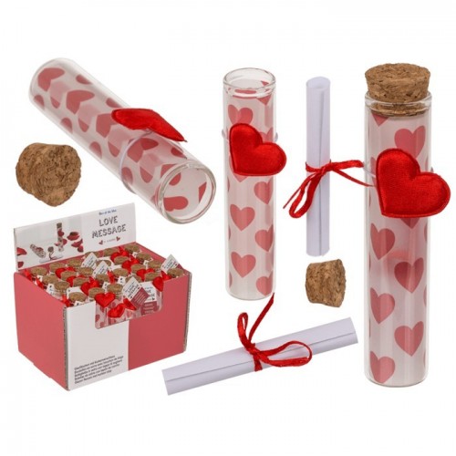 FRASCO CRISTAL TAPON CORCHO LOVE 11CM