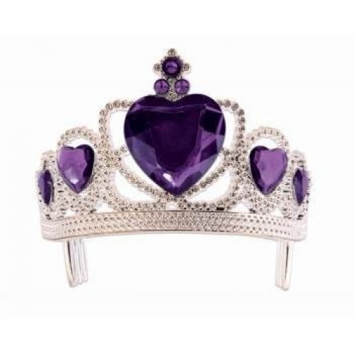 TIARA PRINCESA PIEDRAS MALVA