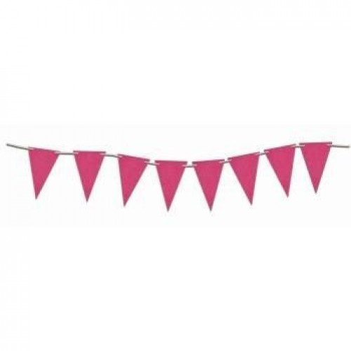   BANDERIN TRIANG ROSA GLITTER 2,13M