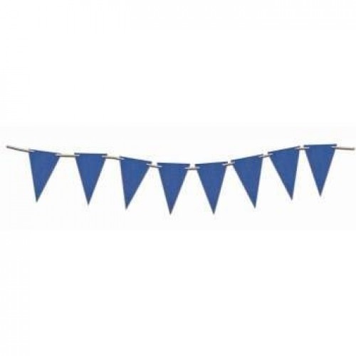 BANDERIN TRIANGULO AZUL GLITTER 2,13MT