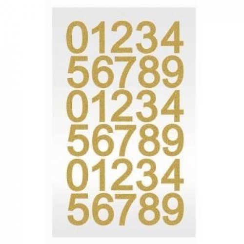   NUM  ADHESIVO GLITTER ORO 0-9