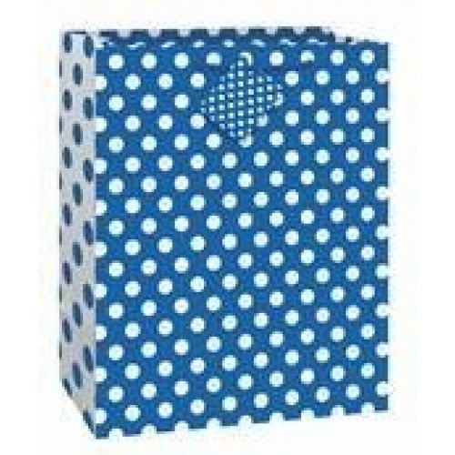  BOLSA REGALO AZUL TOPO 27X33CM
