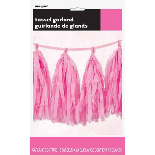 GUIRNALDA POMPON FLECO FUCSIA 2,74MT