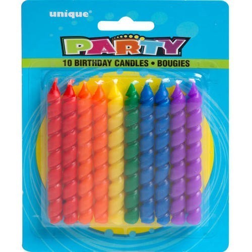 PAQ.10/U VELA ESPIRAL ARCOIRIS