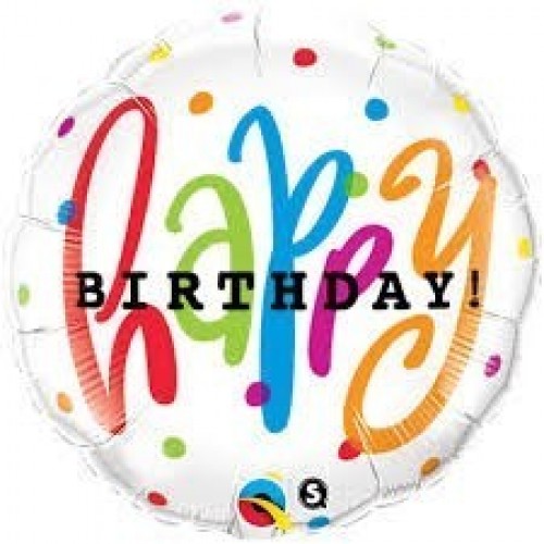 $D GLOBO 18" FOIL HAPPY BIRTHDAY TOPOS