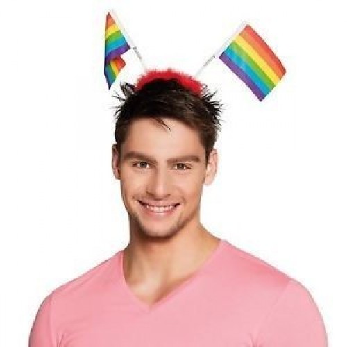 $D DIADEMA ANTENA BANDERA ARCOIRIS