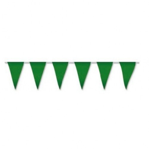   BANDERIN TRIANGULO PL VERDE 5MT