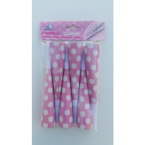 $D PAQ.6/U TROMPETA TOPOS ROSA