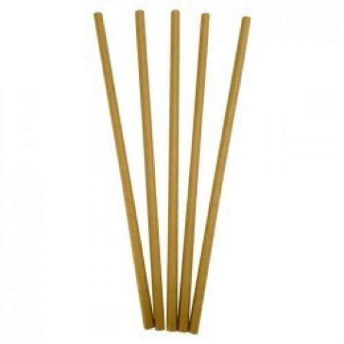 250 PAJITAS RECTA PAPEL KRAFT 20CM