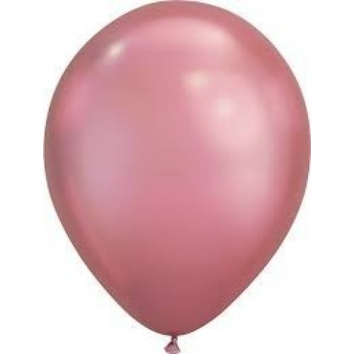 100 GLOBOS 11" LATEX  CHROME ROSA MAUVE
