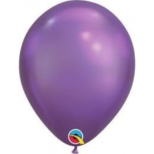   100 GLOBOS 11" LATEX  CHROME MALVA