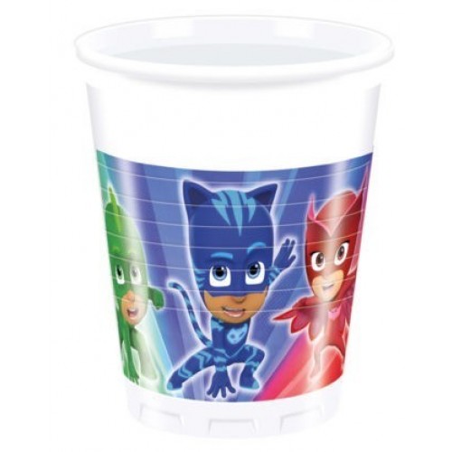 $E   8 VASOS PL PJ MASKS 200ML