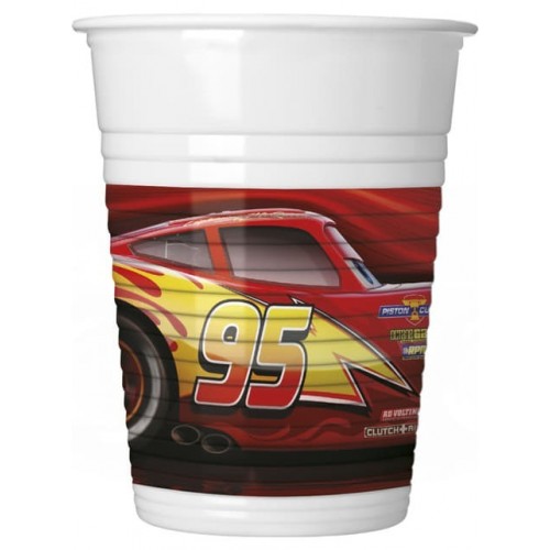 $E   8 VASOS PL CARS 3 200ML