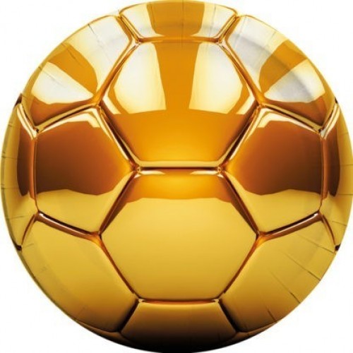 $E   8 PLATOS BALON ORO 23CM